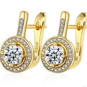 New 18K Yellow Gold Stud Earrings, beautiful Earrings, cute Earrings